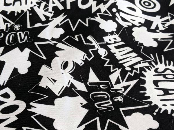 Reststück! French Terry Black & White Baam Schwarz 30 x VB